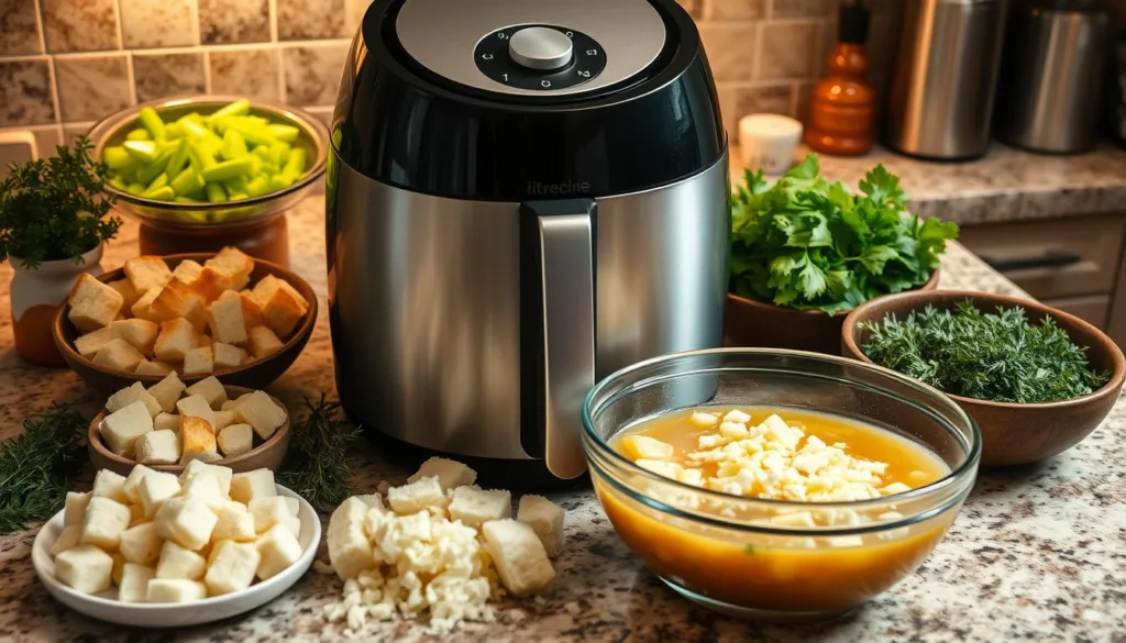 Air Fryer Stuffing Preparation