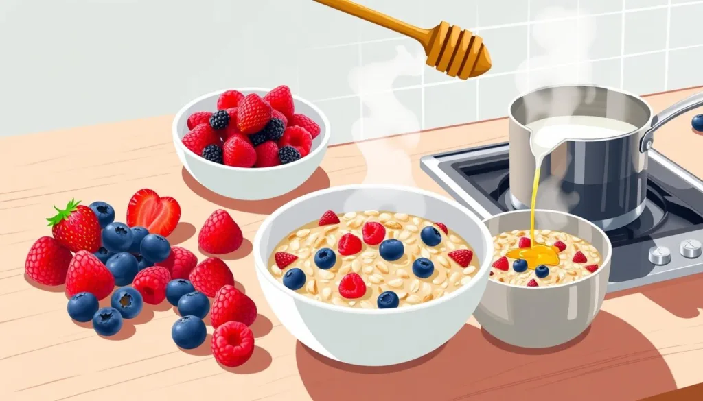 Berry Oatmeal Preparation Steps