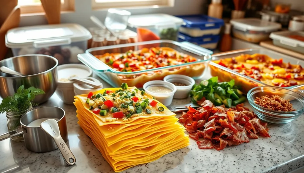 Breakfast Lasagna Meal Prep