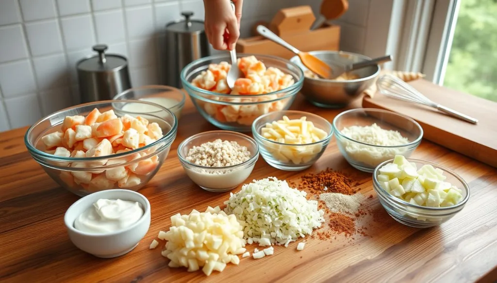 Crab Dip Mixing Steps