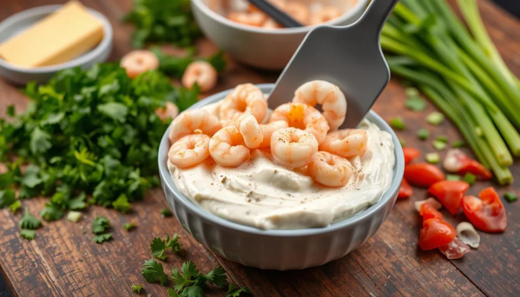 Creamy Shrimp Dip Base Preparation