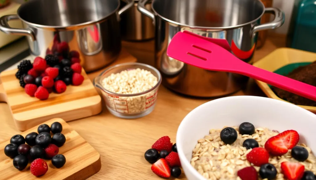 Kitchen Tools for Berry Oatmeal