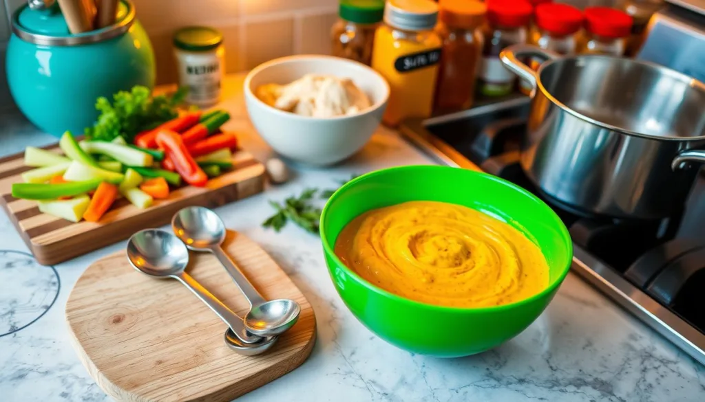 Kitchen Tools for Curry Dip Preparation