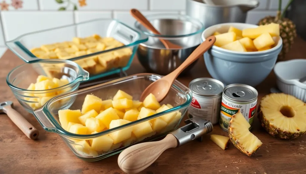 Pineapple Casserole Baking Tools