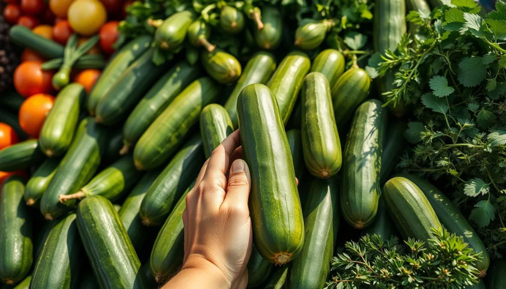 Selecting Fresh Cucumbers for Dip