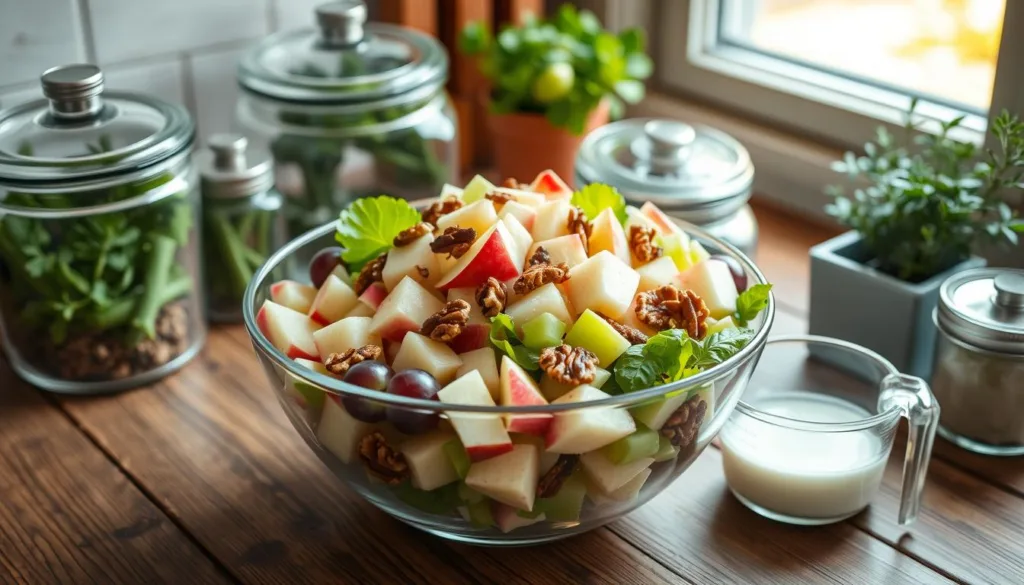 Storing Waldorf Salad Preparation