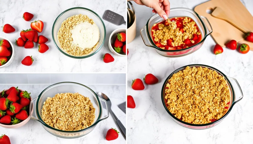 Strawberry Crisp Preparation Steps