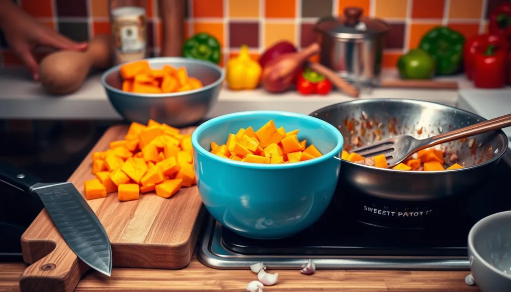 Sweet Potato Hash Cooking Tools