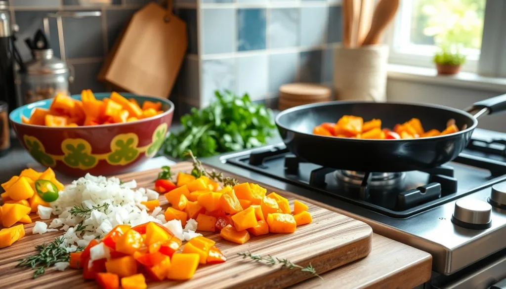 Sweet Potato Hash Preparation