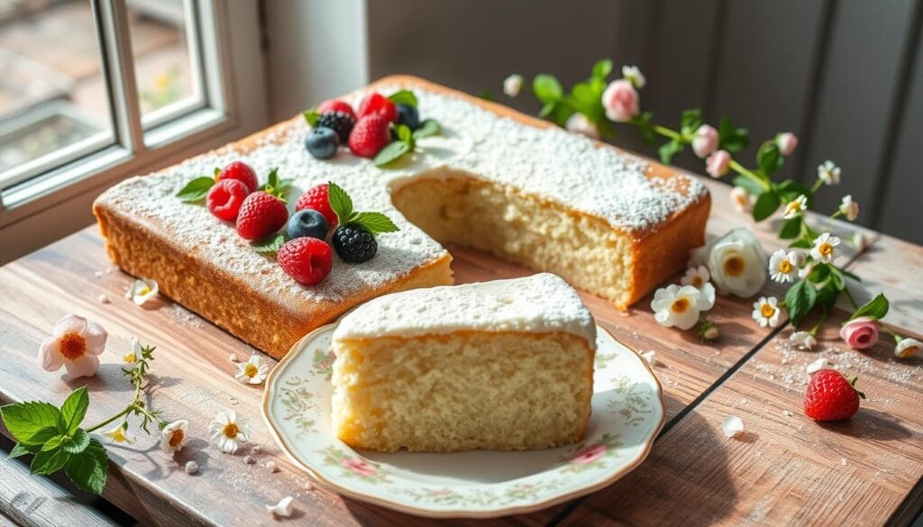 kefir cake presentation