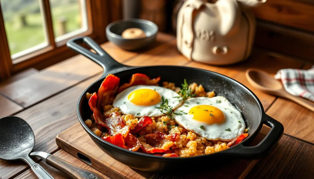 Cast Iron Skillet for Sheepherders Breakfast