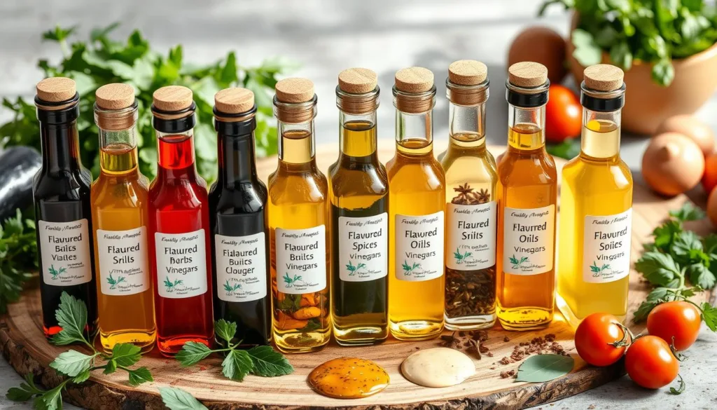 Flavored Oils and Vinegars for Seasoning Techniques