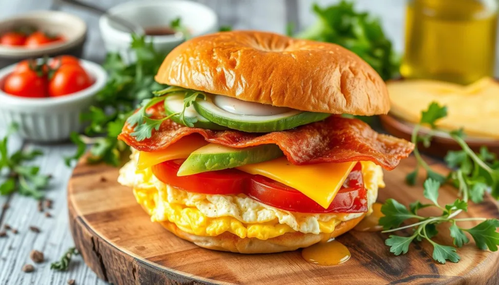 Gourmet Breakfast Sandwich Ingredients