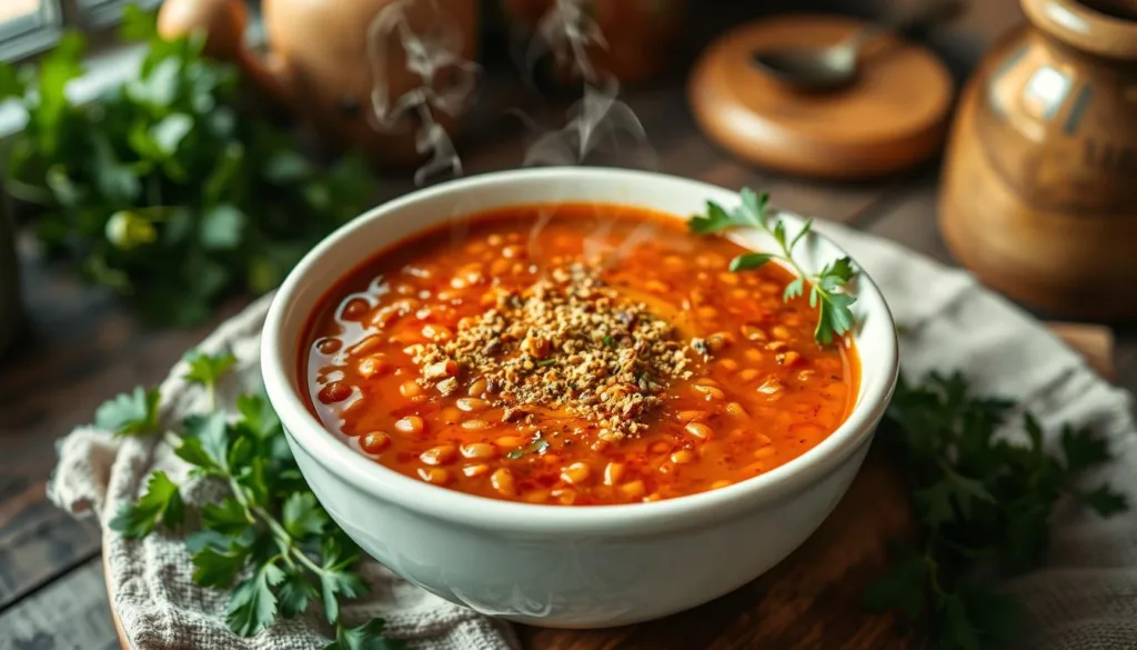 Red Lentil Soup with Warm Spices