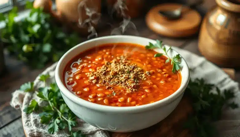 Red Lentil Soup with Warm Spices