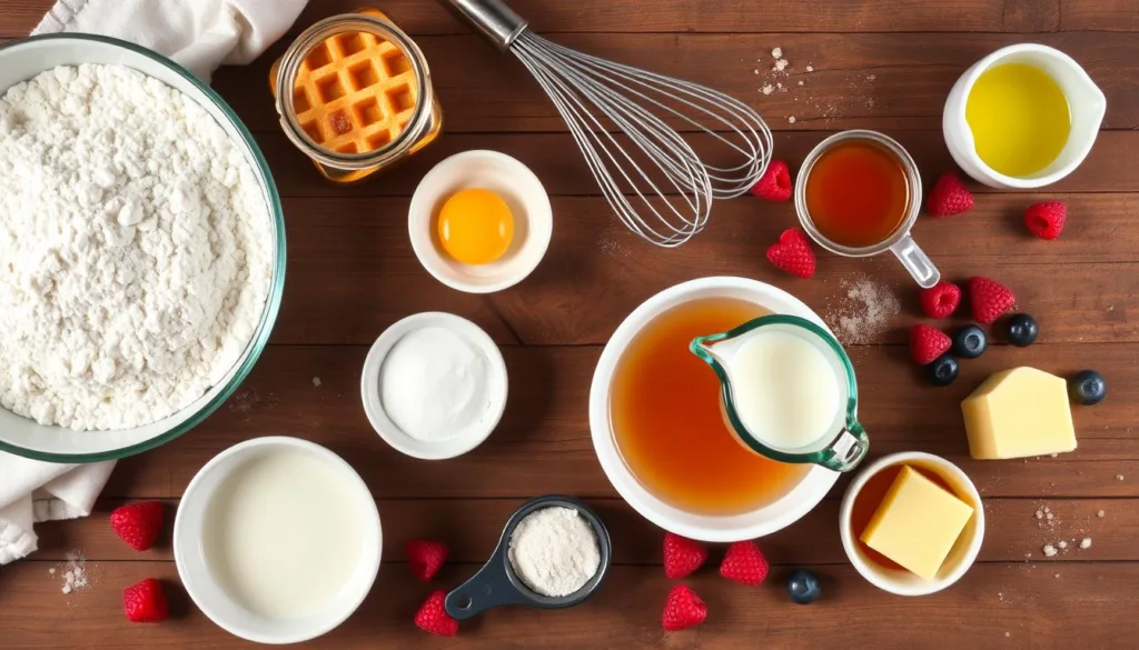 Waffle Ingredients Preparation