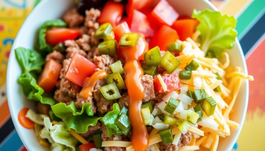 lean ground beef Big Mac salad ingredients