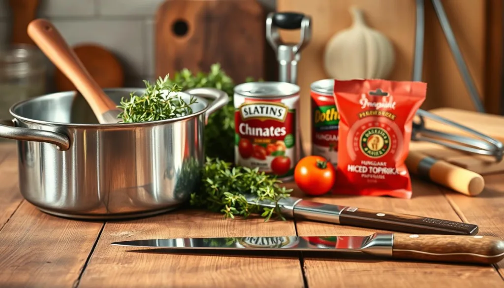 One-Pot Goulash Cooking Tools