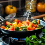 how to use water to sauté vegetables