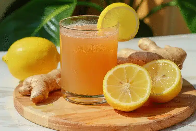 Mounjaro Tea Recipe – A steaming detox tea with lemon and ginger