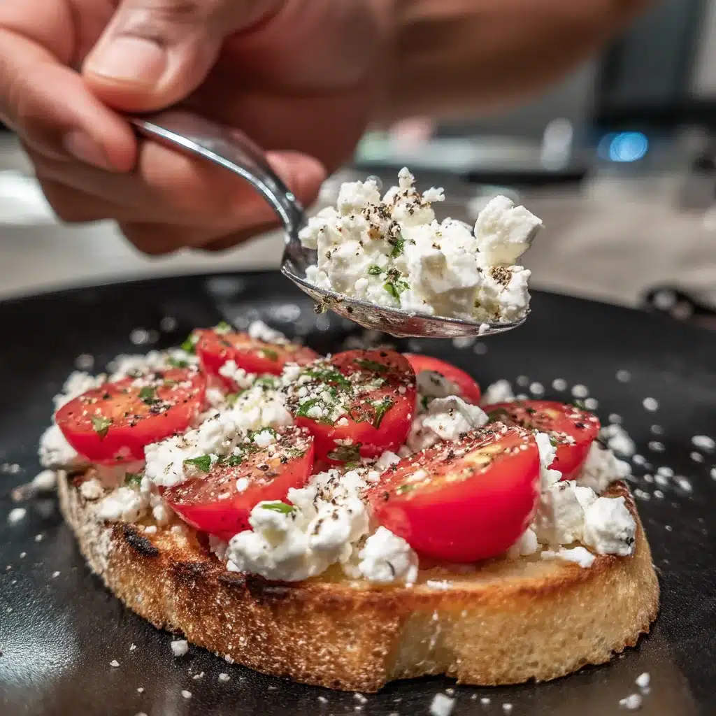 Cottage Cheese Caprese Toast: The Ultimate Healthy Toast Trend You Need to Try 8 Layering cottage cheese on Caprese toast