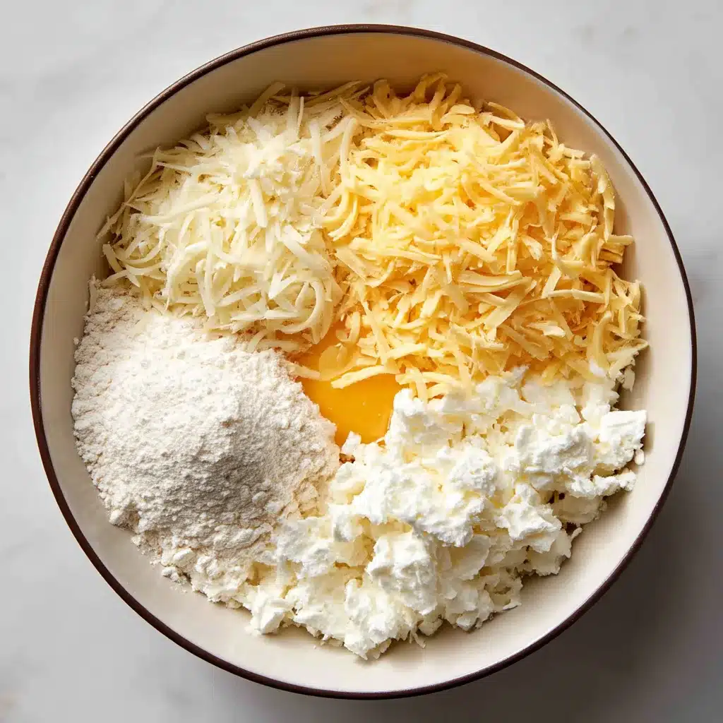 Cheese Egg Bake Recipe: The Ultimate Guide to Easy, High-Protein Breakfast Bakes 7 Ingredients for cheese egg bake in mixing bowl