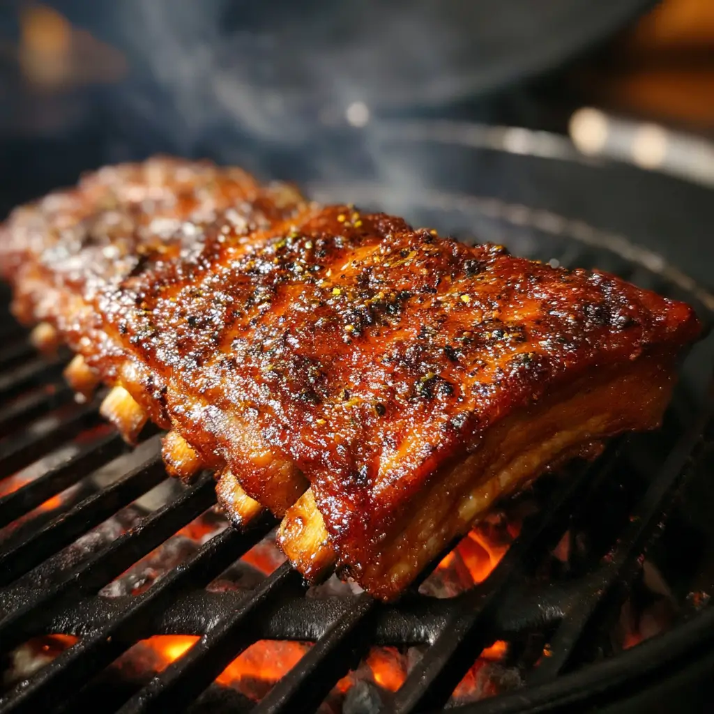 Cold Smoked Ribs – The Ultimate Guide to Flavor-Packed, Juicy Perfection 7 Cold smoked ribs on grill during finishing