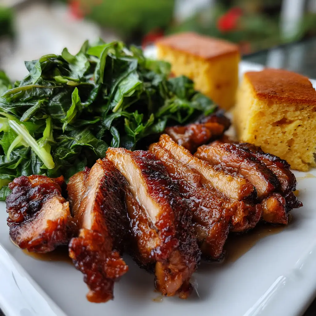 Smoked Turkey Tails: The Ultimate Guide to Flavor, Cooking, and Nutrition 7 Southern-style plate with smoked turkey tails and greens