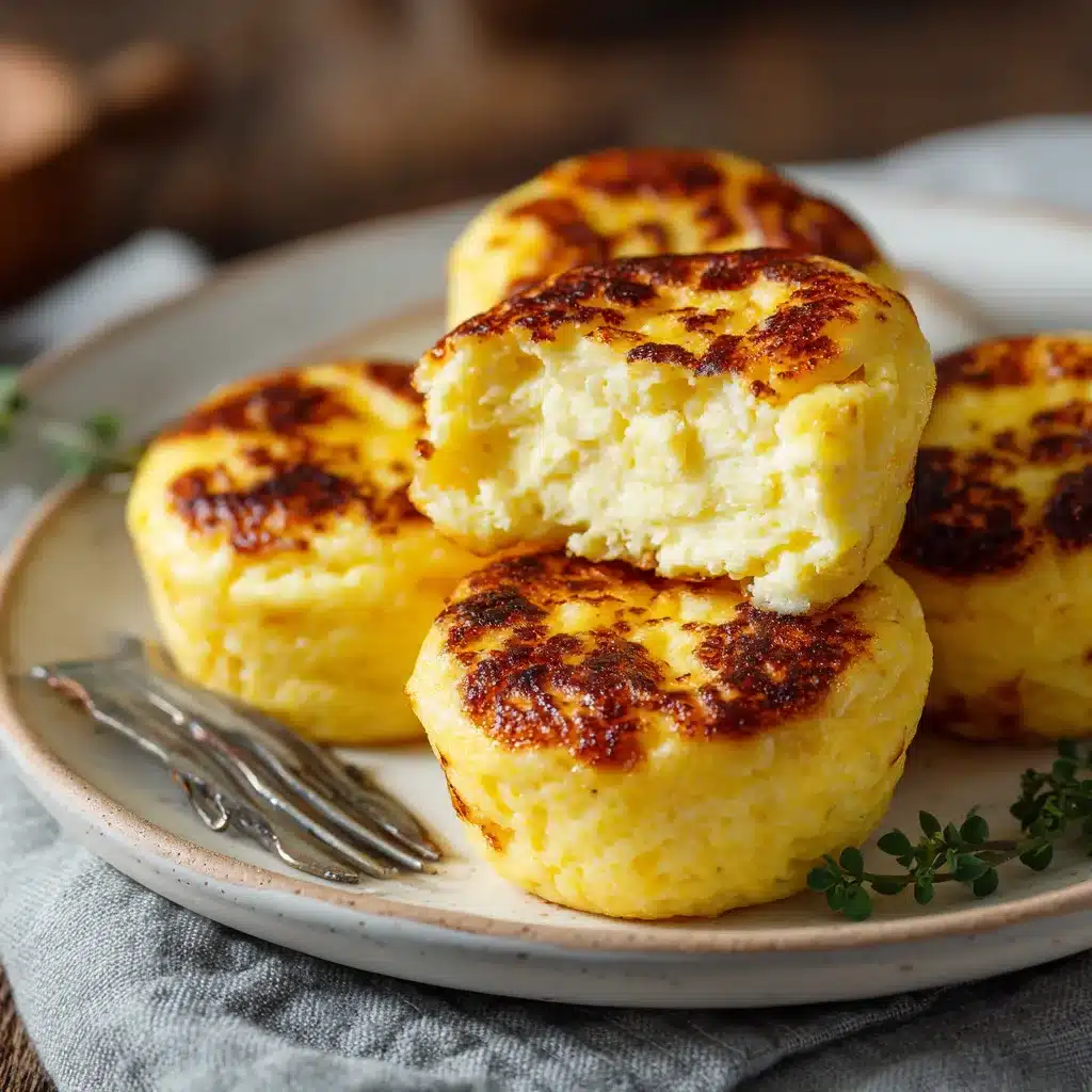 Cottage cheese egg bites on a breakfast plate