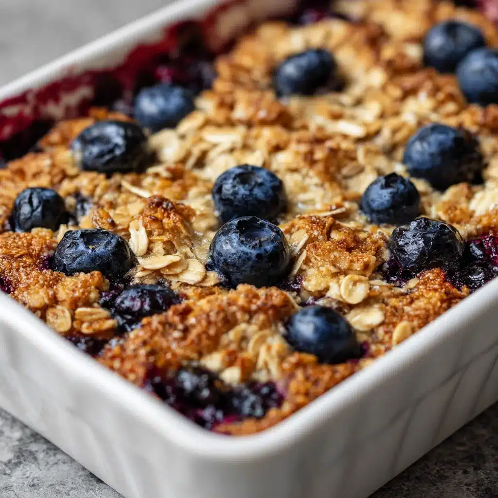 High-Protein Blueberry Baked Oats breakfast