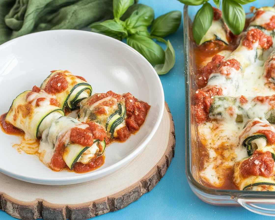 Home 7 Flavorful Mediterranean Zucchini Roll Ups filled with spinach and feta for a healthy meal.