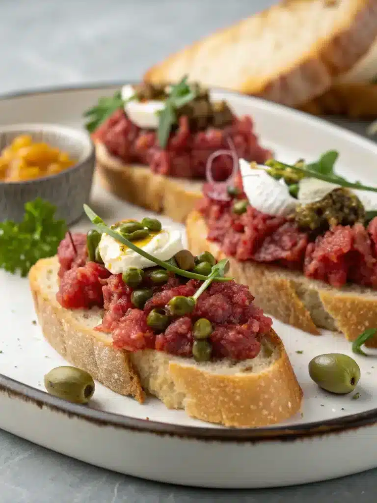 Beef Tartare Bruschetta: How to Make the Best Appetizer in 5 Easy Steps 2 Bruschetta with Beef Tartare-ingredients