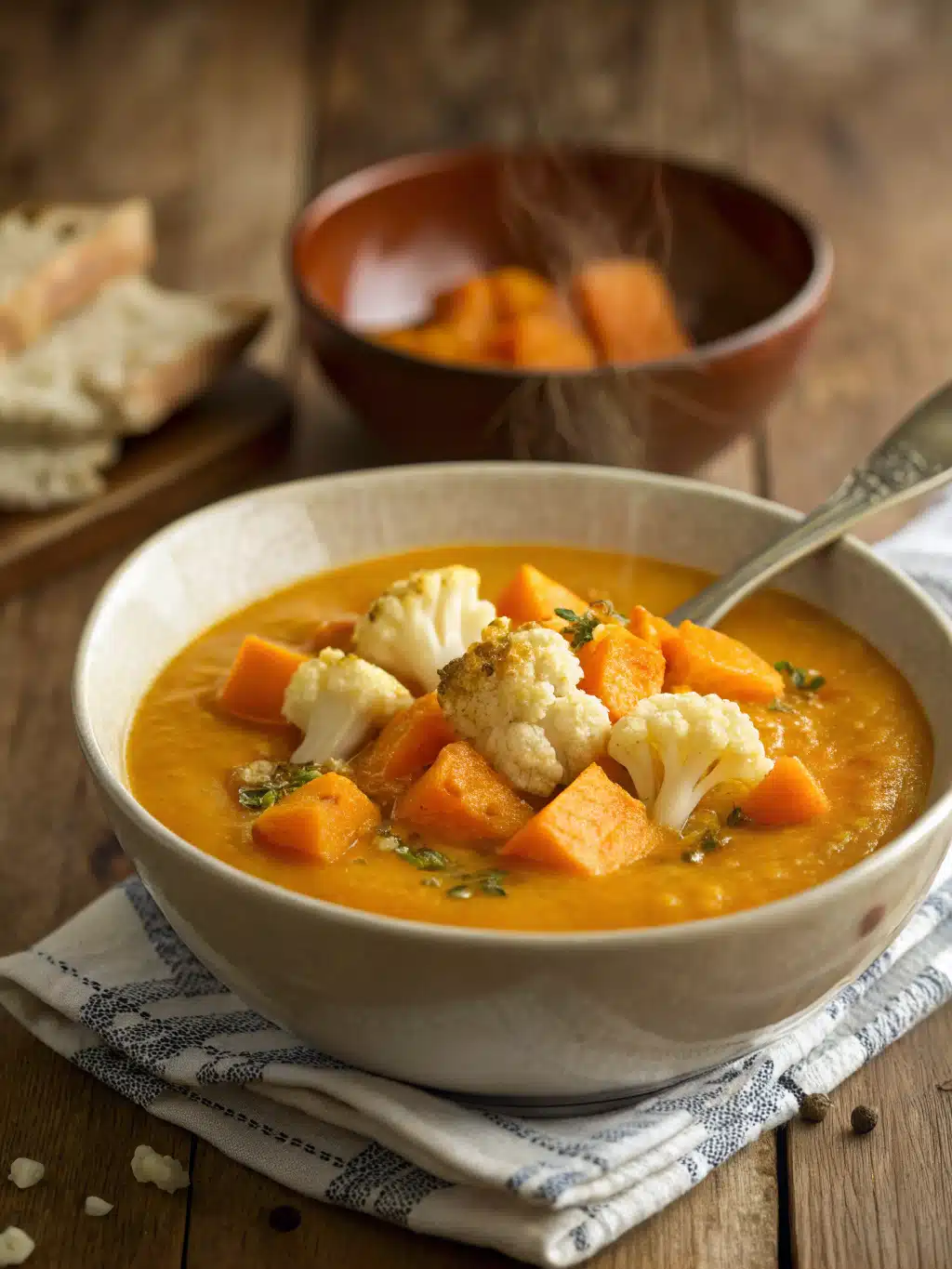 Roasted Pumpkin & Cauliflower Soup