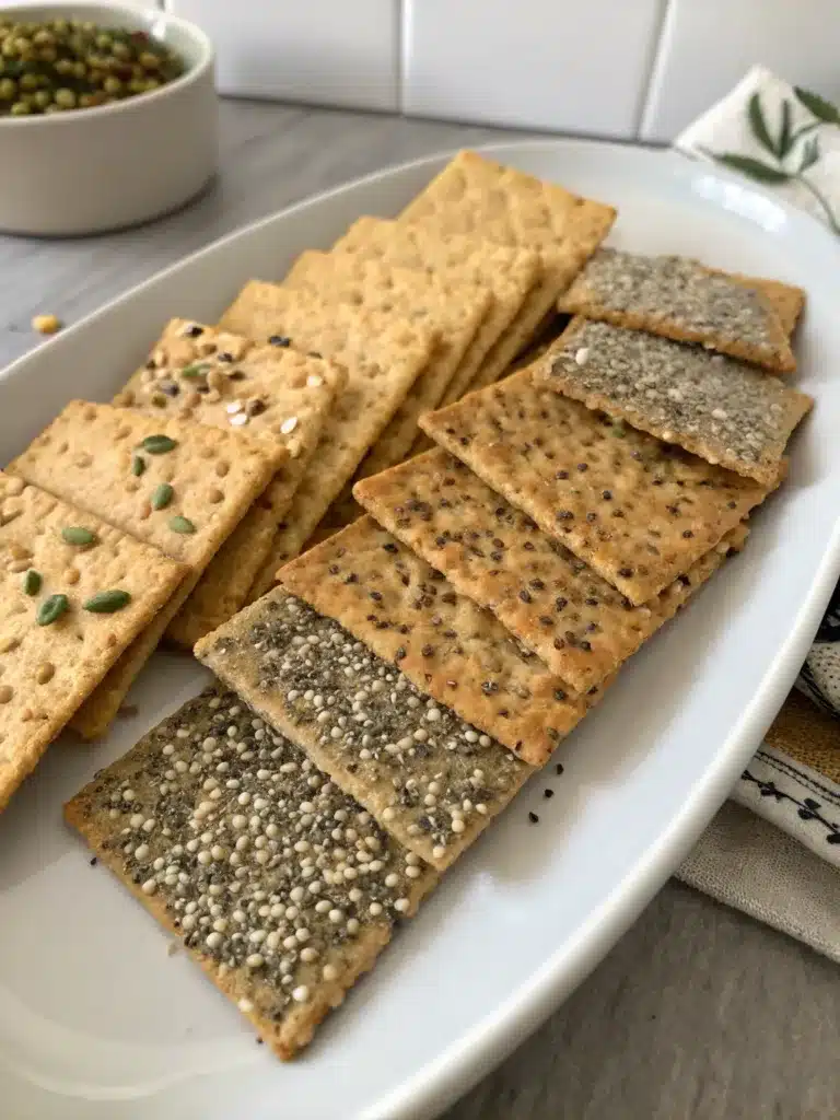 healthy seeded crackers-Step by Step