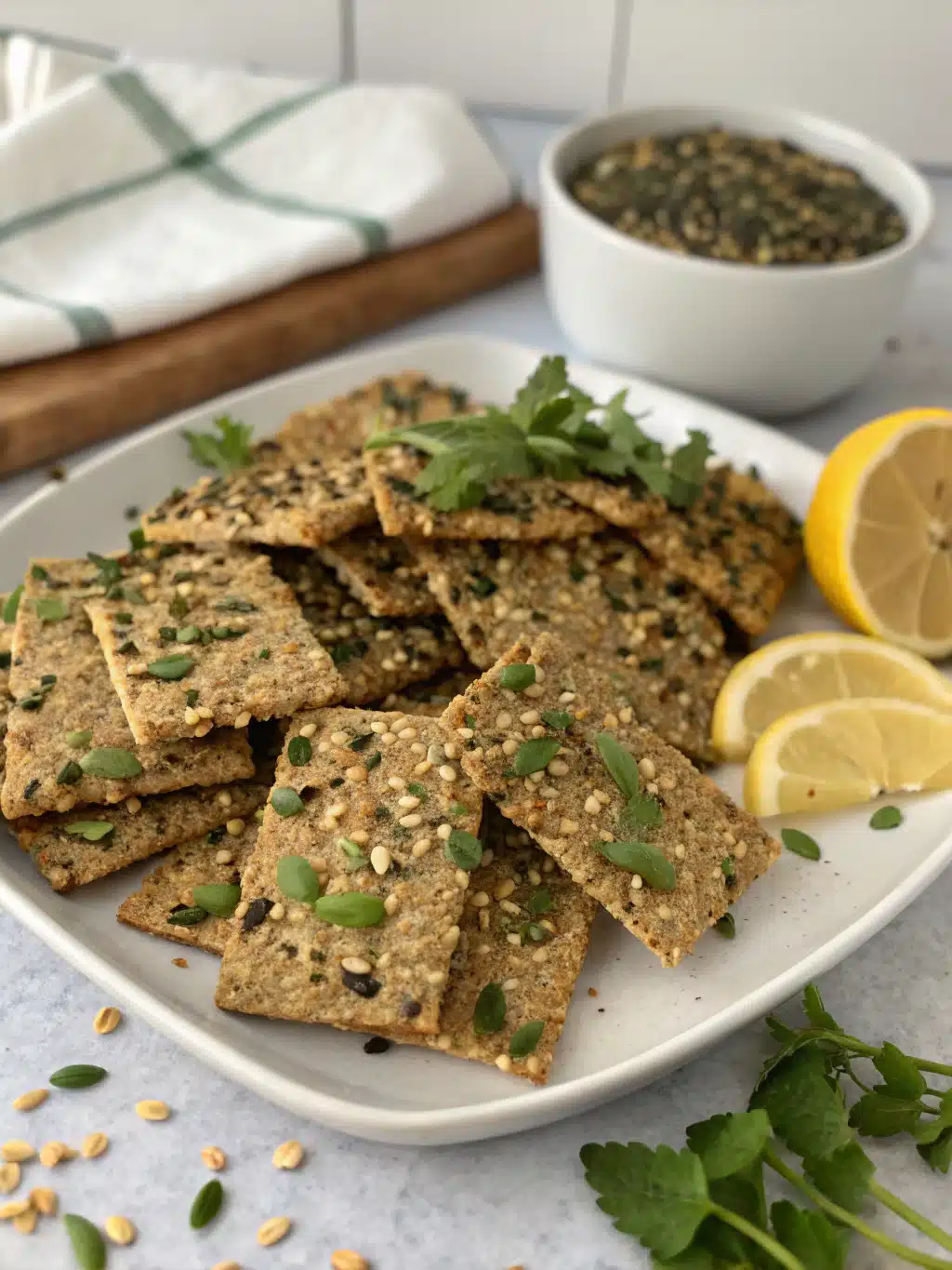 healthy seeded crackers
