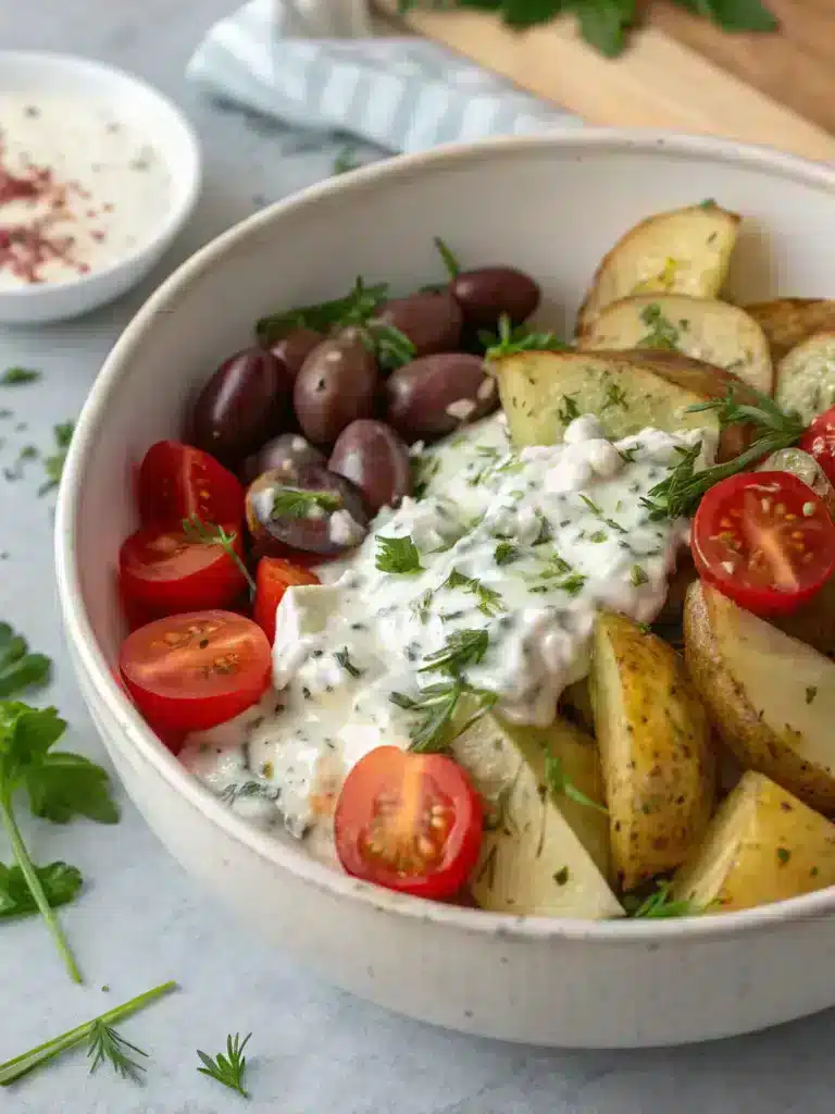 How to Make the Best Mediterranean Potato Tzatziki Bowl in 30 Minutes 2 mediterranean potato tzatziki bowl-ingredients