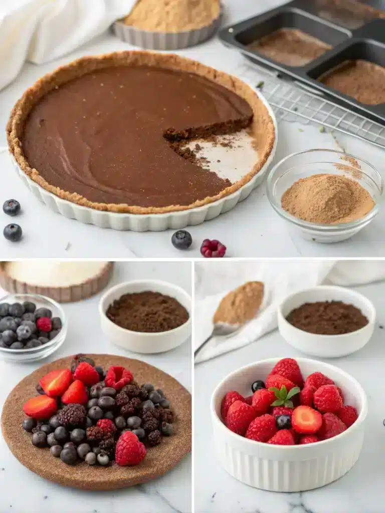 no bake silken chocolate tart gf-Step by Step