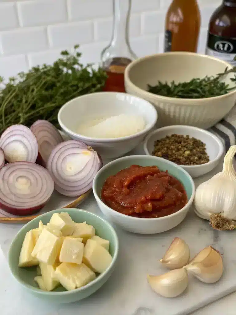 Best Harissa Butter Onion Boil Recipe (Air Fryer or Oven): How to Make It! 2 Harissa Butter Onion Boil (Air Fryer or Oven)-ingredients