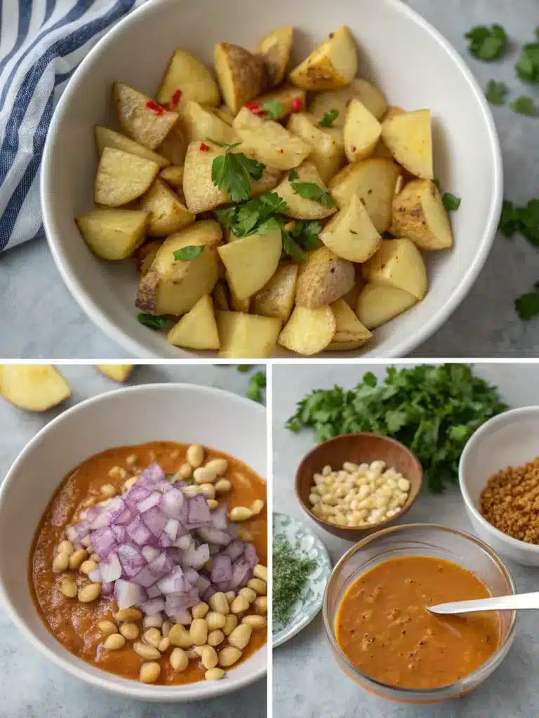 5 Reasons to Try Crispy Potato Salad with Spicy Peanut Sauce Today! 3 Crispy Potato Salad with Spicy Peanut Sauce-Step by Step