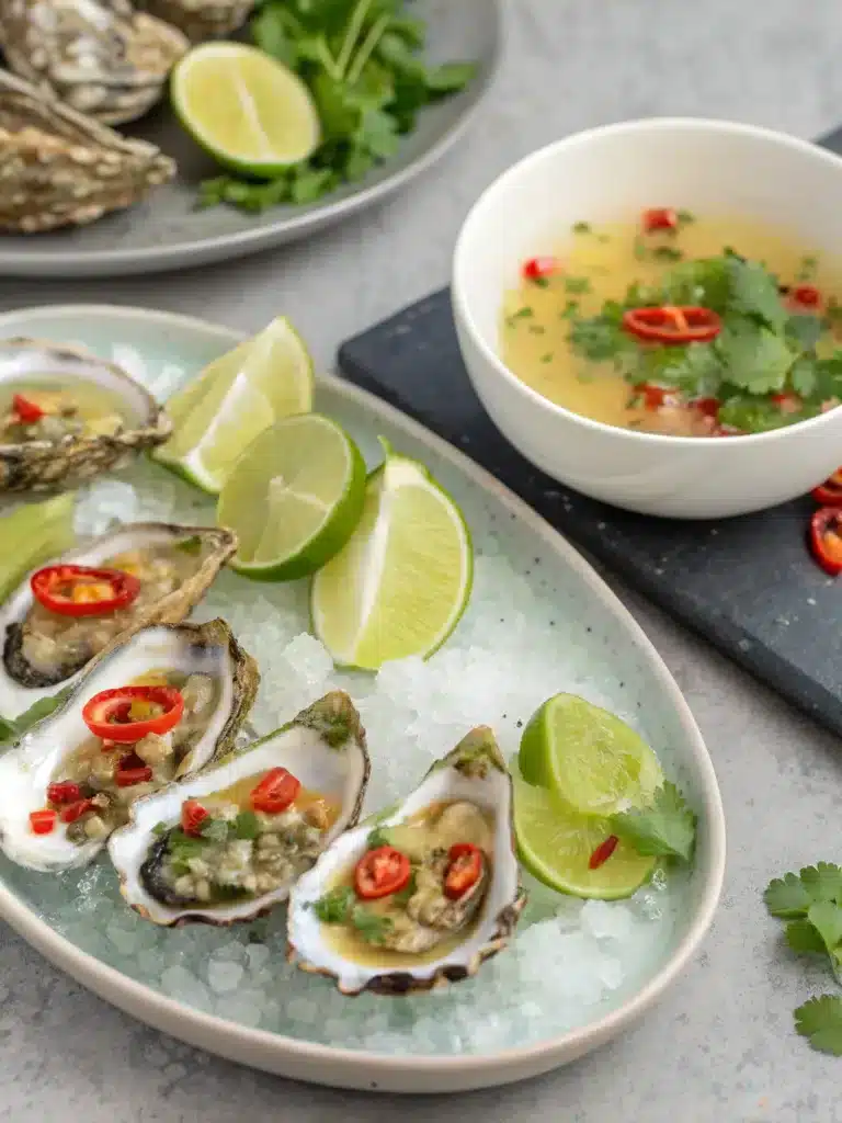 Thai Style Lime Chili Oysters -Step by Step
